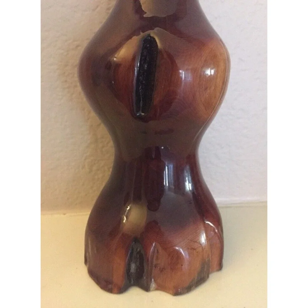Pair Vtg Serenity Woods Turned‎ Manzanita Wood 8 In Candle Holders 2000 Signed